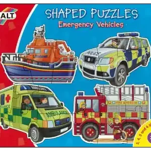 Begränsat lager - Galt Shaped Puzzle - Emergency Vehicles (3, 4, 5, 6)