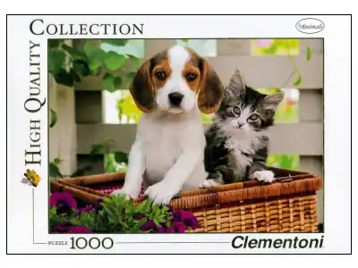 Skynda dig - Clementoni The Dog and the Cat (1000)