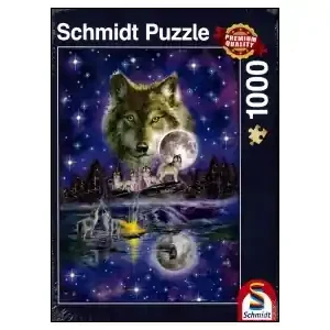Schmidt Wolf in the Moonlight (1000) | Premium