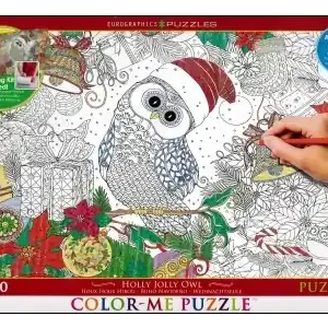 Bästsäljare | EuroGraphics Color Me Puzzle - Holly Jolly Owl (300)