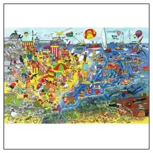 Kampanjen går snart ut - Bigjigs Golvpussel i Trä - Seaside (96)