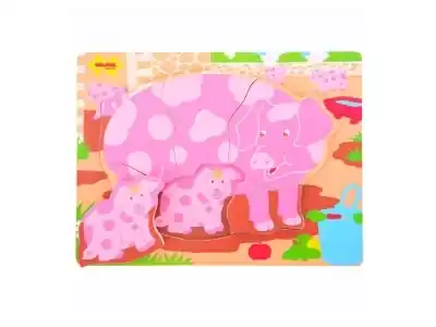 Bästsäljare | Bigjigs Träpussel - Chunky Mum & Baby, Grisar (6)