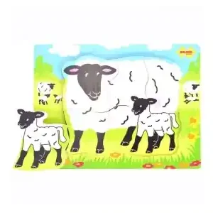 Väl omtyckt - Bigjigs Träpussel - Chunky Mum & Baby, Får (6)