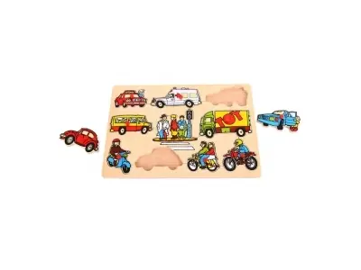 Bigjigs Knoppussel - Transport (10) - Premiumkvalitet
