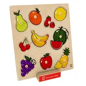 Nytt lägre pris - Hape Knoppussel - Fruit (10)