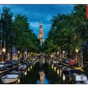 Väl omtyckt - Educa Amsterdam Canal at Dusk (1500)