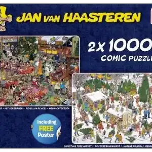 Deal - Jan Van Haasteren 2 x 1000 (Christmas Dinner, Christmas Tree Market)
