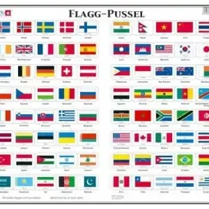 Sänkt pris | Larsen Rampussel - Flagg-Pussel (80)