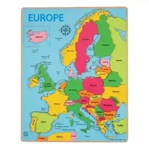 Bigjigs Träpussel - Europe Inset (25) | Sänkt pris