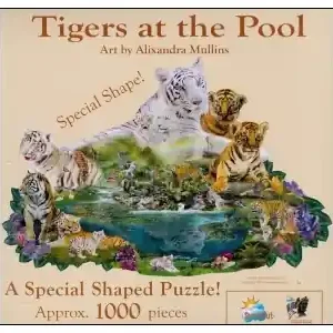SunsOut Tigers at the Pool (1000) - Nyhet hos oss