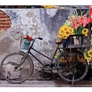 Storsäljare | Educa Bicycle with Flowers (500)