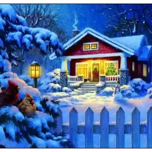 Trygg betalning - SunsOut Christmas Bungalow (1000)