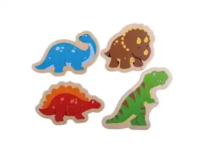 Precis inkommet - Bigjigs Two Piece Puzzles - Dinosaur (4 x 2)