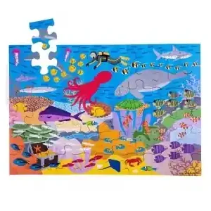 Så länge lagret räcker - Bigjigs Golvpussel i Trä - Under the Sea (48)