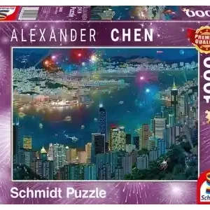 Efterfrågad - Schmidt Alexander Chen - Fireworks over Hong Kong (1000)