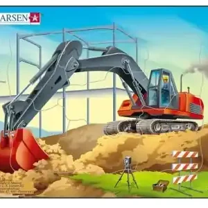 Expressfrakt | Larsen Rampussel - Röd Grävmaskin med Larvfötter (7)