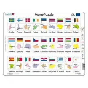Enkel retur | Larsen Rampussel - MemoPuzzle, EU-Länder (54)