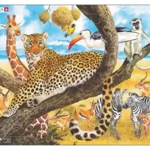 Larsen Rampussel - Leopard och Djur på Savannen (48) | Extra bra pris