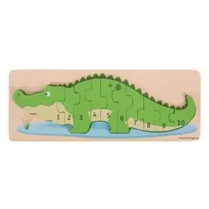 Bigjigs Nummerpussel - Crocodile (10) | Mycket populär