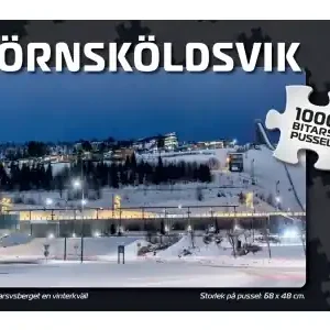 Nyhet hos oss - Svenskapussel Örnsköldsvik - Varvsberget en Vinterkväll (1000)