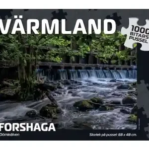 Nästan slut - Svenskapussel Värmland - Forshaga, Dömleälven (1000)