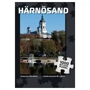 Handla säkert - Svenskapussel Härnösand - Domkyrkan från vattnet (1000)