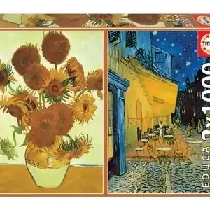 Topprodukt - Educa Vincent Van Gogh - Sunflowers + Caffé Terrace at Night (2 x 1000)
