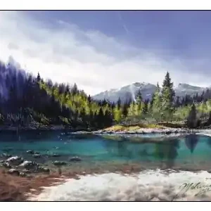 Hög kvalitet - Puzzlocado Träpussel - Alpine Lake (1300)