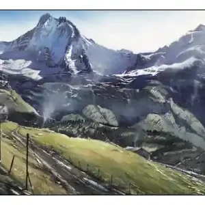 Mycket populär - Puzzlocado Träpussel - Spring Alps (450)