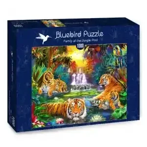 Bluebird Puzzle Jan Patrik Krasny - Family at the Jungle Pool (1000) - Fyndpris