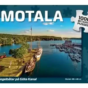 Kan beställas - Svenskapussel Motala - Segelbåtar på Göta Kanal (1000)