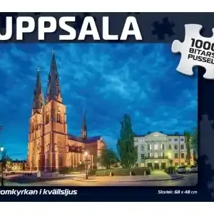 Nyligen tillagt - Svenskapussel Uppsala - Domkyrkan i Kvällsljus (1000)