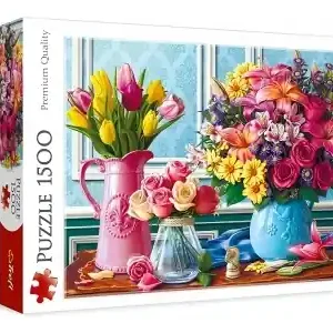 Beställ idag - Trefl Flowers in Vases (1500)