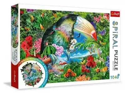 Trefl Spiral Puzzle - Tropical Animals (1040) | Gratis retur