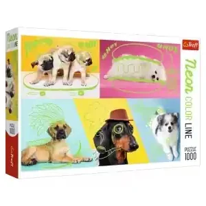 Beställ nu - Trefl Neon Color Line - Far out Dogs (1000)