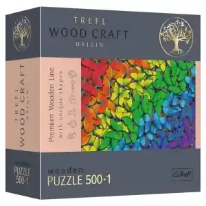 Dagens deal | Trefl Träpussel Wood Craft - Rainbow Butterflies (501)