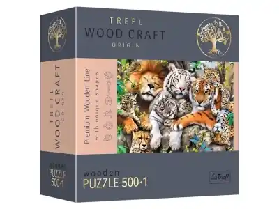 Trefl Träpussel Wood Craft - Wild Cats in the Jungle (501) - Begränsat antal