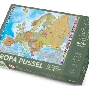 Bästa pris - Kartförlaget Europakarta med svensk text och flaggor (500)