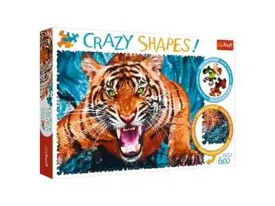 Trefl Crazy Shapes! - Facing a Tiger (600) - Nyhet hos oss