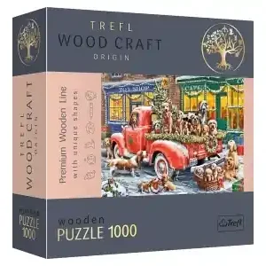 Trefl Träpussel Wood Craft - Santa‘s Little Helpers (1000) - Enkel retur