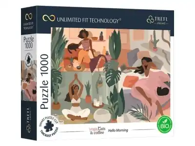 Trefl Prime Infinity Yoga, Cats & Coffee - Hello Morning (1000) - Handla nu