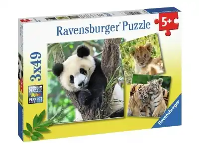 Erbjudande | Ravensburger Panda, Lion and Tiger Cubs (3 x 49)