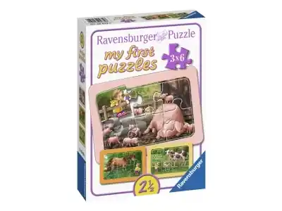 Ravensburger My First Color Puzzles - Lotta on the Farm (3 x 6) - Spara nu