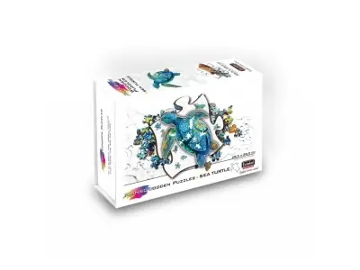 Sänkt pris - Eureka Rainbow Wooden Puzzles, Sea Turtle (125)