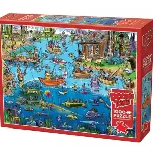 Cobble Hill Doodle Town - Gone Fishing (1000) - Mycket populär