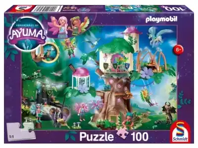 Schmidt Playmobil Pussel - Ayuma, Magical Fairy Forest (100) - Rea