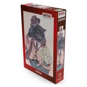 Nova Puzzle Romantic Cat (1000) - Beställ nu
