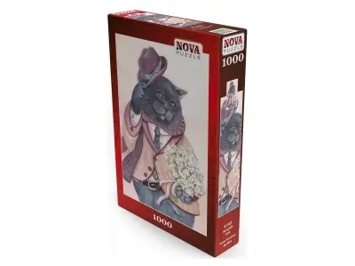 Nova Puzzle Romantic Cat (1000) - Beställ nu