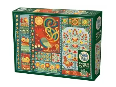 Köp idag - Cobble Hill Scandi Chicken Quilt (1000)