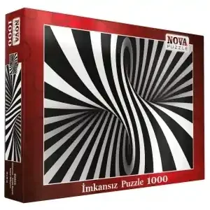 Nytt lägre pris - Nova Puzzle Black and White Spiral (1000)